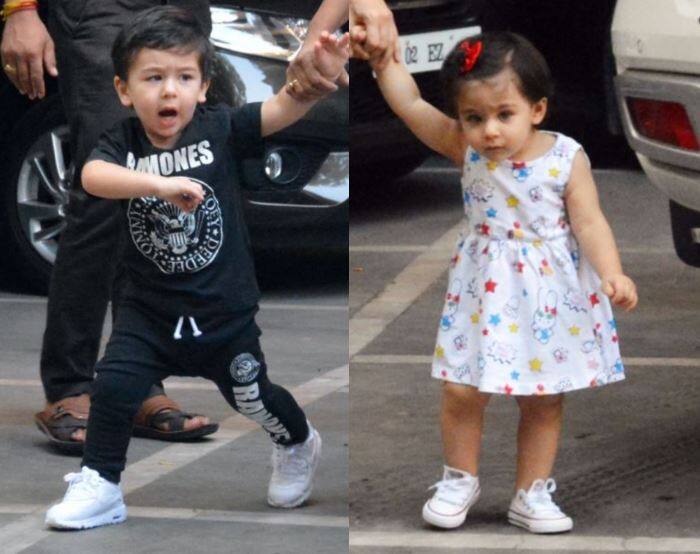 हाल ही में तैमूर अली खान और इनाया खान को बांद्रा में स्पॉट हुए. इस दौरान दोनों ही अनोखे अंदाज में दिखाई दिए. एक तरफ तैमूर नैनी के साथ, तो वहीं इनाया मां सोहा अली खान के साथ दिखीं. तस्वीर: फोटोकॉर्प