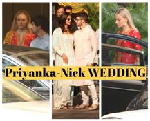 शादी की रस्में शुरु, प्रियंका चोपड़ा के घर पूजा में ट्रेडिशनल अवतार में पहुंचा निक का परिवार