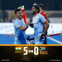 हॉकी विश्व कप 2018 : भारत ने दिखाया दम, दक्षिण अफ्रीका को 5-0 से रौंदा