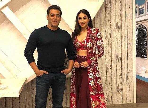 Sara Ali Khan and Salman Khan very first time together on the sets of bigg boss सलमान खान के साथ पहली बार स्क्रीन शेयर करती दिखेंगी सारा अली खान, यहां देखिए इनकी खूबसूरत तस्वीरें