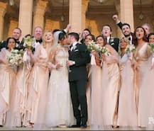 कैथलिक शादी में निक और प्रियंका ने एक दूसरे को किया KISS, देखें VIDEO और PICS