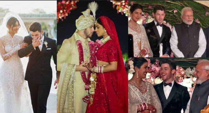 प्रियंका चोपड़ा और निक जोनास ने 1 और 2 दिसंबर को राजस्थान के जोधपुर स्थित उम्मेद भवन पैलेस में शादी की और जीवन भर एक दूसरे का साथ देना का वादा किया. प्रियंका और निक की शादी की कुछ बेहद खास तस्वीरें हम आपके लिए लेकर आए हैं. आगे की स्लाड्स में देखें तस्वीरें