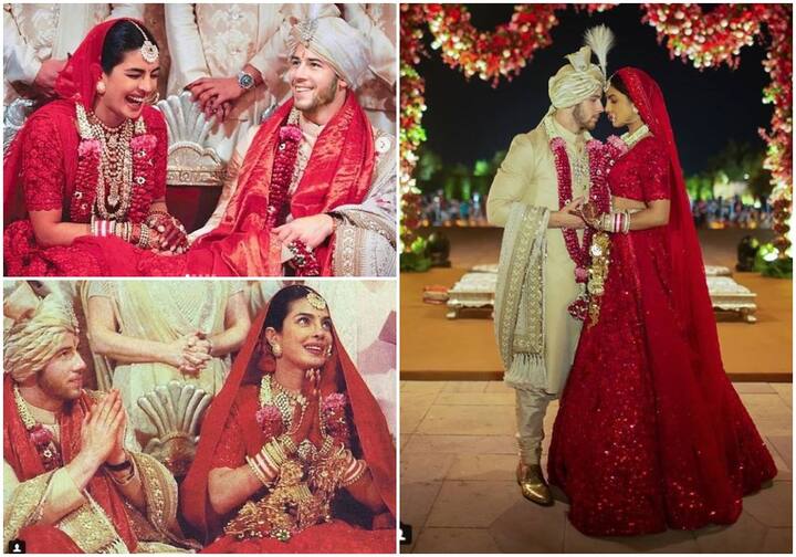 बॉलीवुड अभिनेत्री प्रियंका चोपड़ा और निक जोनास शादी के बंधन में बंध गए हैं. जोधपुर के उम्मेद भवन पैलेस में शाही अंदाज में इस ग्रैंड वेडिंग की काफी भारतीय रीति राविजों से हुई शादी की एल्बम हम आपके लिए लाए हैं. आगे देखिए मेहंदी सेरेमनी से लेकर जयमाला और फेरों तक की सभी रस्में की बेहद खास तस्वीरें.