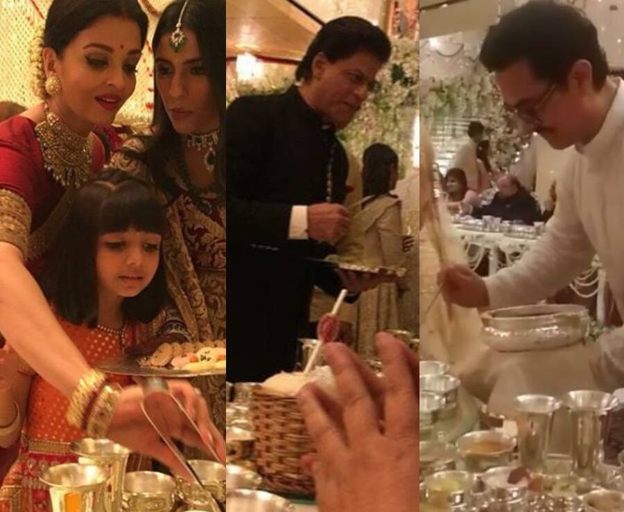 INSIDE VIDEO: ईशा की शादी में शाहरुख, आमिर और ऐश ने बारातियों को खिलाया खाना Aamir khan, Amitabh Bachchan, Shah Rukh Khan and Aishwarya Rai served food to Guest in Isha Ambani Wedding INSIDE VIDEO: ईशा की शादी में शाहरुख, आमिर और ऐश ने बारातियों को खिलाया खाना