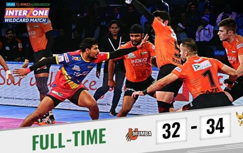 Pro Kabaddi Lague 2018: यूपी योद्धा ने यू मुंबा को 34-32 से शिक्सत दी Pro Kabaddi Lague 2018: यूपी योद्धा ने यू मुंबा को 34-32 से शिक्सत दी