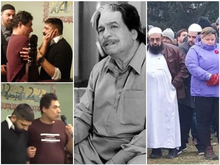 Kader Khan funeral in Canada: His son and fans pay final respects, View pics and video कनाडा में सुपुर्द-ए-खाक हुए कादर खान, नमाज़े जनाज़ा में शामिल हुए फैंस, नम आंखों से परिवार ने दी विदाई