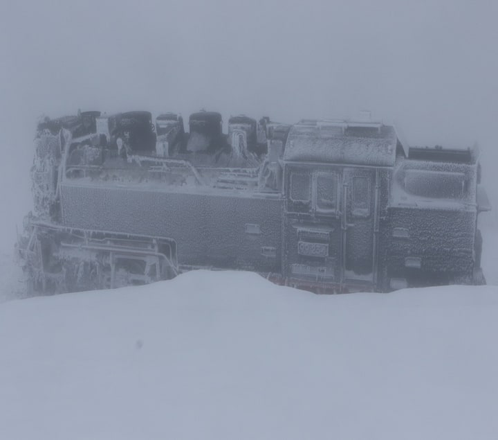 जर्मनी, शियरके: सर्विस कंपनी के कर्मचारी हर्ज़ नैरो-गेज रेलवे की एक ट्रेन से बर्फ हटाने की कोशिश करते हुए जो सोमवार से ब्रोकरन में बर्फबारी में फंसी हुई है. फोटो- Getty Images