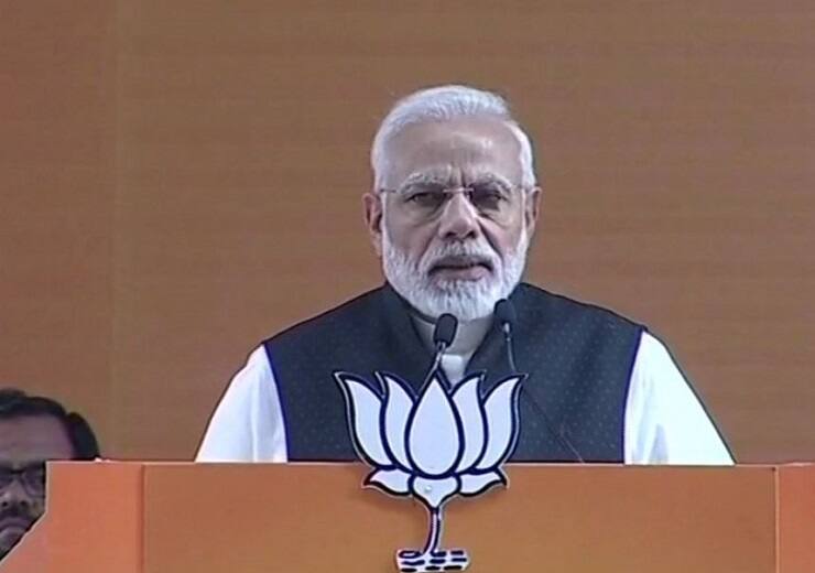  BJP National Council Meet PM Modi attacks Congress and Mahagathbandhan प्रधानमंत्री मोदी का विपक्ष पर हमला, कहा- पहली सरकार जिसपर भ्रष्टाचार का एक भी आरोप नहीं, हमे गर्व है