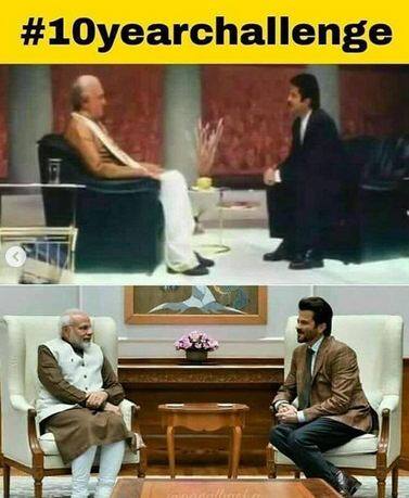 अनिल कपूर की फिल्म नायक का सीन और अनिल कपूर की प्रधानमंत्री नरेंद्र मोदी के साथ की तस्वीर भी खूब वायरल हो रही है.