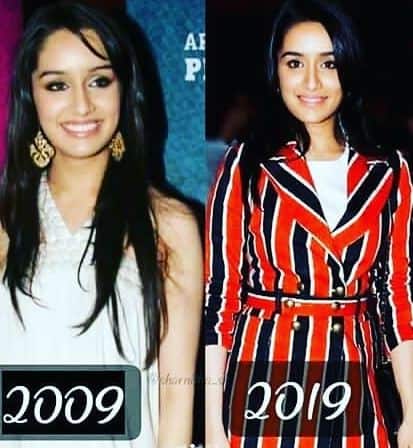 श्रद्धा कपूर भी 10 साल में काफी बदल गई हैं.