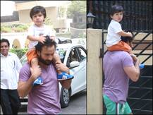 IN PICS: पापा सैफ के कंधे की सवारी का लुत्फ उठाते दिखे तैमूर, सामने आईं ये खूबसूरत तस्वीरें