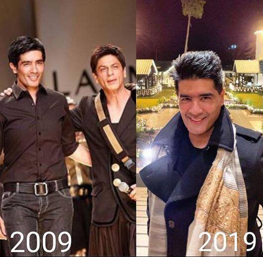 फैशन डिजाइनर मनीष मल्होत्रा ने भी ये तस्वीर पोस्ट की जिसमें 10 साल पहले शाहरूख खान के साथ हैं.