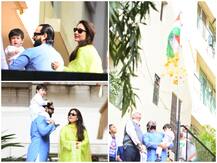 तैमूर ने सैफ-करीना के साथ गणतंत्र दिवस पर फहराया तिरंगा, कभी गोद में तो कभी कंधे पर बैठे दिखे छोटे नवाब