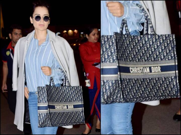 Kangana ranaut carry Christian dior hand bag worth Rs. 2 Lacs कंगना रनौत के इस बैग की हो रही है चर्चा, कीमत जान उड़ जाएंगे आपके भी होश