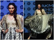 Lakme Fashion Week: रैंप पर उतरीं करिश्मा कपूर ने यूं प्रेजेंट की अपनी ड्रेस, थम गईं सबकी निगाहें