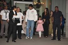 PHOTOS: बर्थडे पर पत्नी ऐश्वर्या और बेटी आराध्या संग डिनर करने पहुंचे अभिषेक बच्चन, देखें