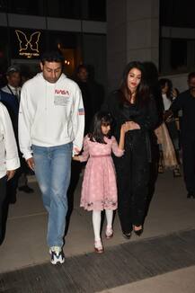 PHOTOS: बर्थडे पर पत्नी ऐश्वर्या और बेटी आराध्या संग डिनर करने पहुंचे अभिषेक बच्चन, देखें