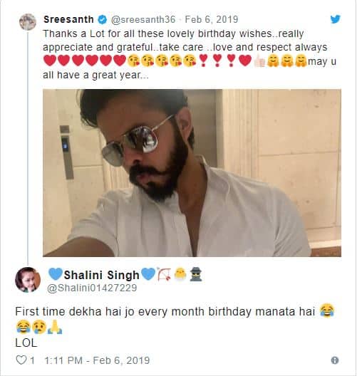 श्रीसंत ने सेलिब्रेट किया 36 वां जन्मदिन, ट्रोलर्स ने पूछा- भाई साल में कितनी बार मनाते हो?