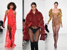 इस फैशन शो में ट्रांसपेरेंट कपड़ों में बदन दिखाती नजर आईं मॉडल, देखें तस्वीरें