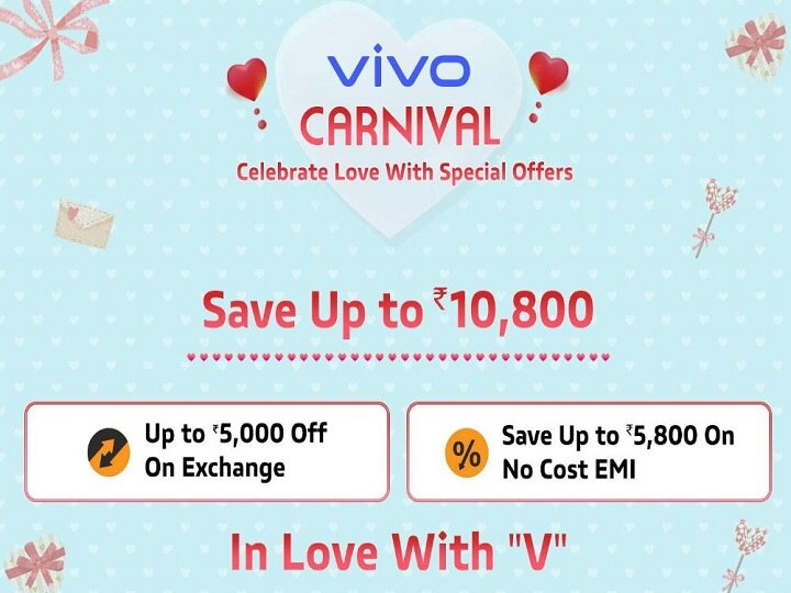 Discounts upto 10,800 on vivo smartphone in vivo carnival sale Vivo Carnival Sale: एमेजन पर वीवो के स्मार्टफोन्स पर मिल रहा है 10,800 रुपये का डिस्काउंट