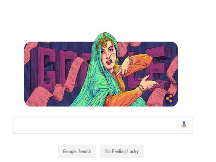 google dedicates doodle to madhubala गूगल ने मधुबाला के जन्मदिन पर समर्पित किया डूडल