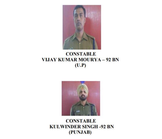 92वीं बटालियन के उत्तर प्रदेश के कॉन्स्टेबल विजय कुमार और इसी बटालियन के पंजाब के कॉन्स्टेबल कुलविंदर सिंह पुलवामा के आतंकी हमले में वीरगति को प्राप्त हो गए.