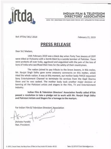 IFTDA ने की पुष्टि, सिद्धू को दिखाया गया 'द कपिल शर्मा शो' से बाहर का रास्ता