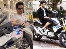 बाइक के साथ पोज देते हुए खूब हैंडसम लगते हैं शाहिद कपूर, देखें ये तस्वीरें