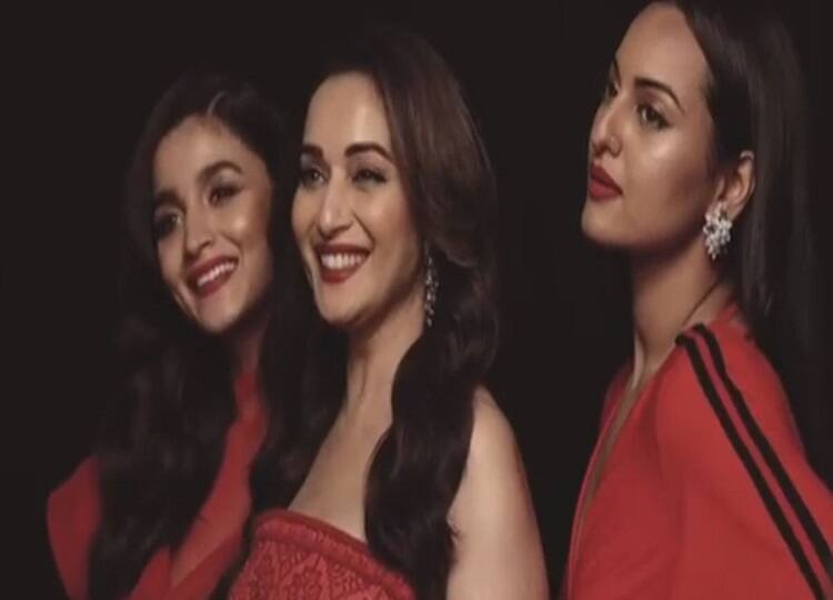 madhuri dixit , sonakshi sinha and ali bhatt all on one cover, see photos VIDEO: अपनी मम्मी को प्रेरणा मानती हैं माधुरी दीक्षित, जानिए कौन हैं आलिया और सोनाक्षी की रोल मॉडल