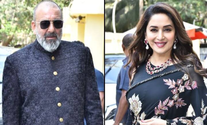 खास बात ये रही की फिल्म की बाकी स्टारकास्ट की तरह संजय और माधुरी भी आउटफिट्स की ट्वीनिंग करते नजर आए.