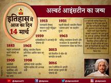 आज का इतिहासः महान वैज्ञानिक अल्बर्ट आइंसटीन का जन्म और स्टीफन हांकिग का निधन