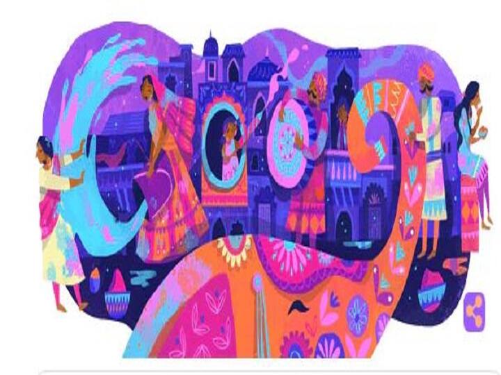 Holi 2019: होली के रंग में रंगा आज का Google Doodle, आप भी देखिए Holi 2019 Google Celebrates Holi With Colourful Doodle Holi 2019: होली के रंग में रंगा आज का Google Doodle, आप भी देखिए