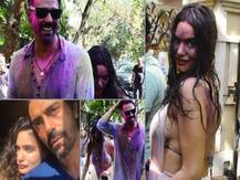 खास अंदाज में गर्लफ्रेंड के साथ होली मनाते दिखे अर्जुन रामपाल, सामने आईं ऐसी HOT तस्वीरें