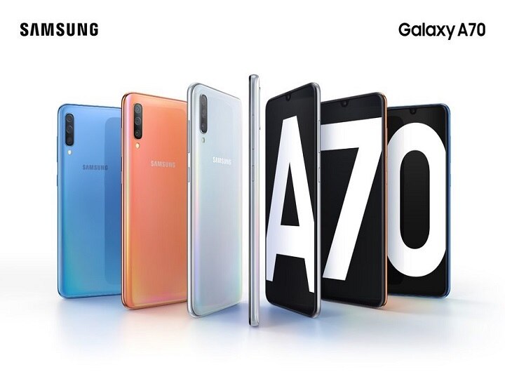 Samsung Galaxy A70 launched with superfast charging and indisplay fingerprint sensor Samsung Galaxy A70 हुआ लॉन्च, फोन में दिया गया है इनडिस्प्ले फिंगरप्रिंट सेंसर और सुपरफास्ट चार्जिंग