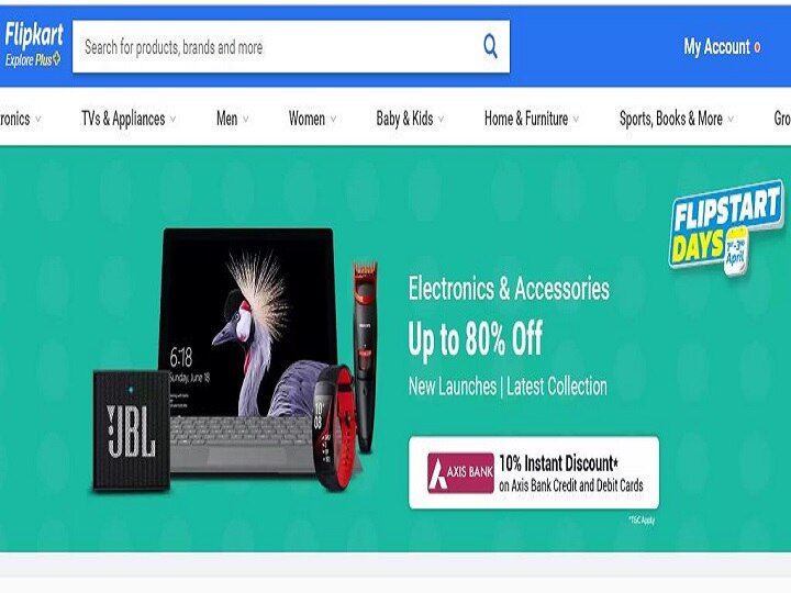 Flipkart पर Flipstart सेल: लैपटॉप, टीवी और दूसरे इलेक्ट्रॉनिक्स पर 80 प्रतिशत तक की छूट Flipstart Days sale on flipkart: get upto 80% off on laptops, televisions and other electronics Flipkart पर Flipstart सेल: लैपटॉप, टीवी और दूसरे इलेक्ट्रॉनिक्स पर 80 प्रतिशत तक की छूट