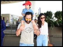 बेटे तैमूर के साथ छुट्टियां बिताने पटौदी पहुंचे करीना कपूर और सैफ अली खान, देखें तस्वीरें