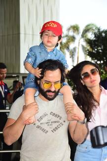 बेटे तैमूर के साथ छुट्टियां बिताने पटौदी पहुंचे करीना कपूर और सैफ अली खान, देखें तस्वीरें