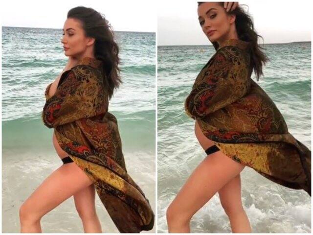 इन सबके अलावा भी एमी ने बीच के किनारे बेहइ खूबसूरती से बेबी बंप दिखाते हुए अपना वीडियो फैंस के लिए शेयर किया. 