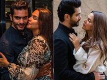 कैमरे के आगे पति की बांहों में इस तरह खोई नजर आई नेहा धूपिया, देखें तस्वीरें