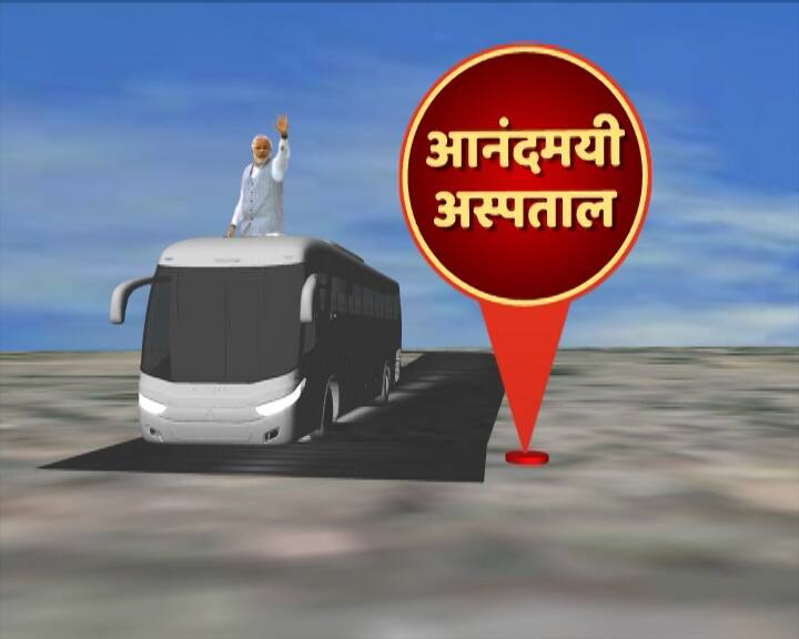 शहर में हर तरफ़ मोदी स्वागतम के बोर्ड लग गए हैं. रोड शो के दौरान गुलाब की पंखुड़ियों की बारिश होती रहेगी.