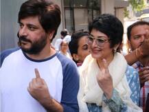 Election 2019: पति के साथ वोट डालने पहुंची एक्ट्रेस सोनाली बेंद्रे, देखें तस्वीरें