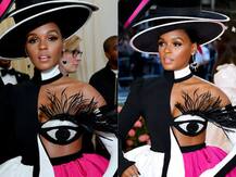 इस अमेरिकन सिंगर ने मेट गाला इवेंट में विंक आई ड्रेस पहन किया सबको हैरान, देखें तस्वीरें