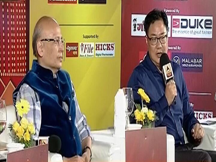 Lok sabha election 2019, shikhar sammelan, abhishek manu singhvi and kiren rijiju face off शिखर सम्मेलन: सिंघवी बोले- मोदी ने केंद्र में 'गुजरात मॉडल' लगाया, रिजिजू का पलटवार- कांग्रेस बिना सत्ता के नहीं रह सकती