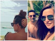 शादी की पहली सालगिरह मनाने पति अंगद और बच्ची मेहर के साथ मॉरीशस पहुंचीं नेहा धूपिया