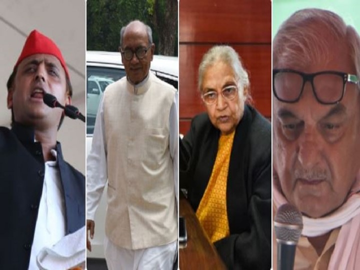 four ex CM Bhupinder Singh Hooda, Sheila Dixit, Digvijay Singh, Akhilesh Yadav fighting in sixth phase छठा चरण: मैदान में 4 पूर्व CM, हुड्डा, शीला दीक्षित, दिग्विजय और अखिलेश की किस्मत दांव पर