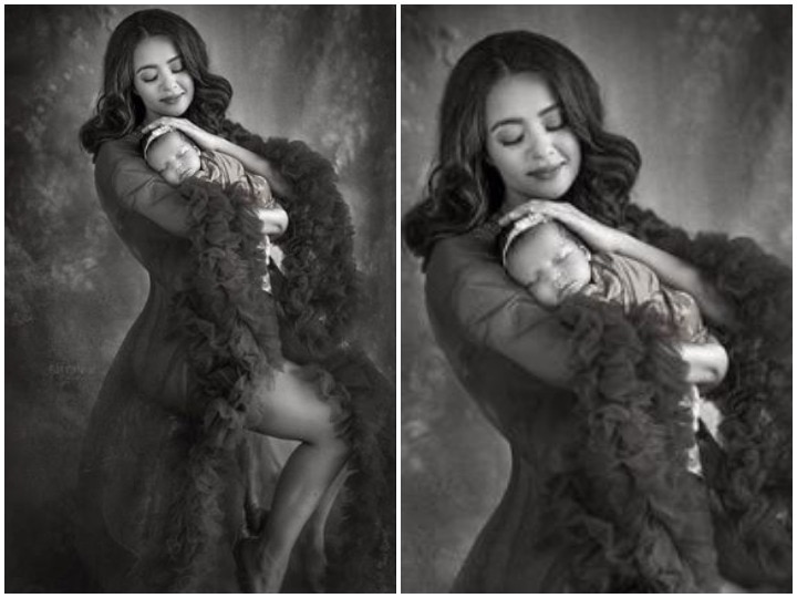 Surveen Chawla shares first photo of her newborn daughter Eva from the latest photo shoot is too adorable सुरवीन चावला ने बेटी ईवा के साथ कराया स्पेशल फोटोशूट, शेयर की पहली तस्वीर