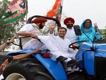 लुधियाना में राहुल गांधी ने की ट्रैक्टर की सवारी, कैप्टन अमरिंदर सिंह भी थे मौजूद