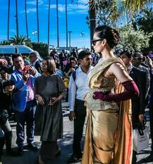 Cannes 2019: कभी देसी स्वैग तो कभी वाइल्ड अंदाज में रेड कार्पेट पर पहुंची कंगना, देखें तस्वीरें