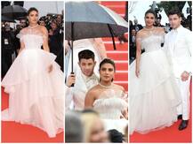 Cannes 2019: प्रियंका चोपड़ा का दूसरा रेड कार्पेट लुक, निक जोनास के साथ छाते में आई नजर