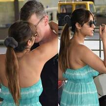 ब्वॉयफ्रेंड को एयरपोर्ट पर सी ऑफ करने पहुंची इलियाना ने बेहद खास अंदाज में कहा बाय, गले लगाकर किया Lip Lock